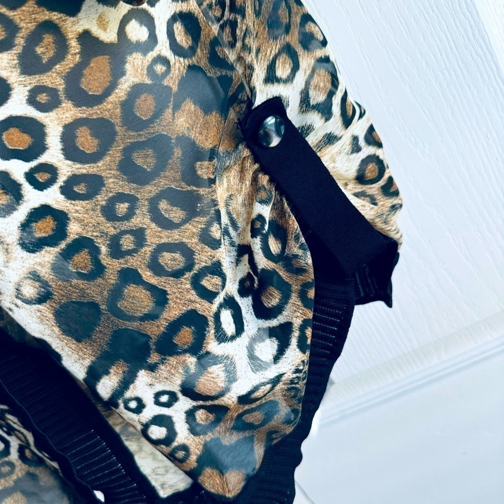 Misook Leopard Print Snap Button Down Jacket - image 5